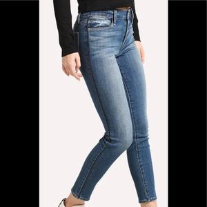 Frame Le High Skinny Tux Piping in Serrano - sz 26